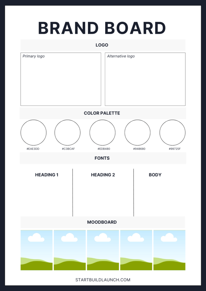 brand boards templates startbuildlaunch.com