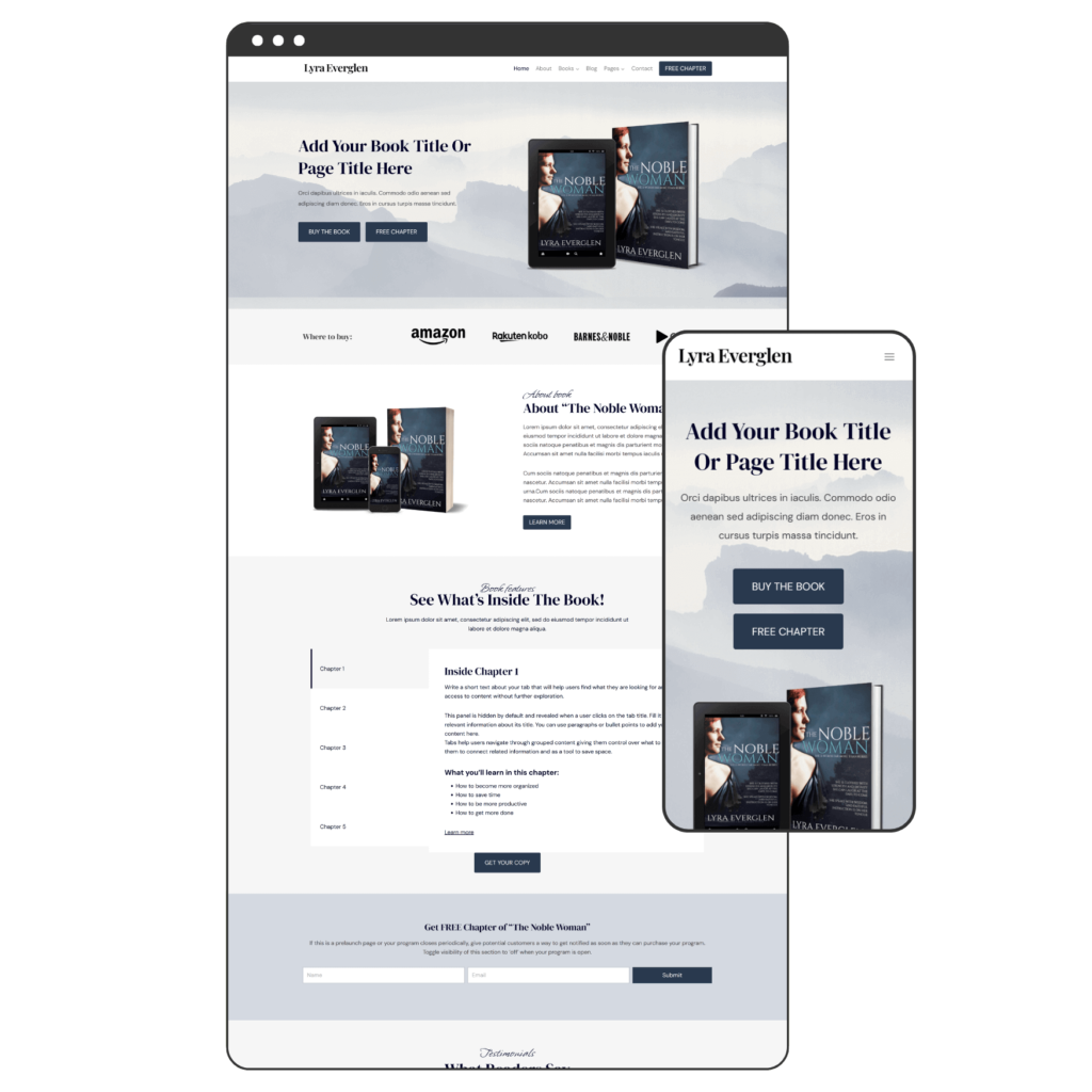 Lyra author website template