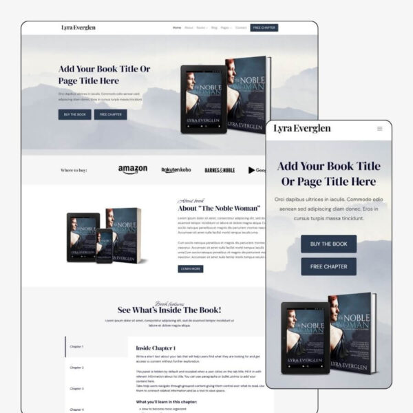 author website template wordpress child theme